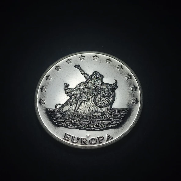 Escoines Koleksiyon 39963676dadb09a8ab 1996 Almanya 10Euro Europa Hatıra madeni para 26.2Gram 40mm - Resim 5