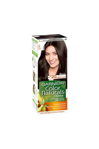 Garnier Saç Boyası - Color Naturals 3 Koyu Kahve
