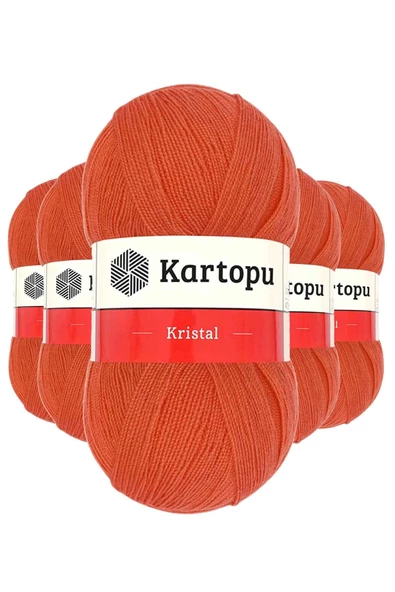 5 Adet Kristal Çift Katlı El Örgü Lif İpi Narenciye K1212 ürün görseli