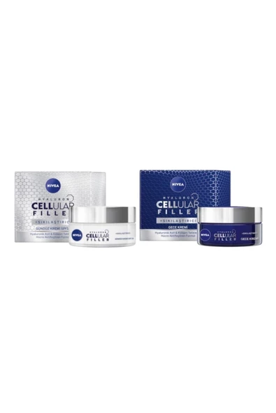 Nivea Hyaluron Cellular Filler Yaşlanma Karşıtı Gündüz Kremi 50 ml + Gece Kremi 50 ml 2'li Set