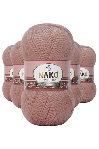 5 Adet Angora Lüks El Örgü İpi Bronz 11054 ürün görseli