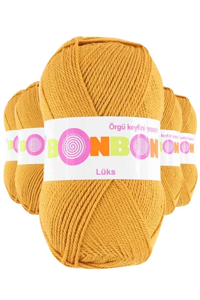 5 Adet Lüks Patik İpi Yünü Hardal 98415 ürün görseli