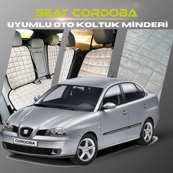 Seat Cordoba Bej Renk Tay Tüyü Cepli & Terletmez Sırtlı Oto Koltuk Minder Seti - Koltuk Koruma Kılıfı (ÖN & ARKA TAM SET) ürün görseli 1