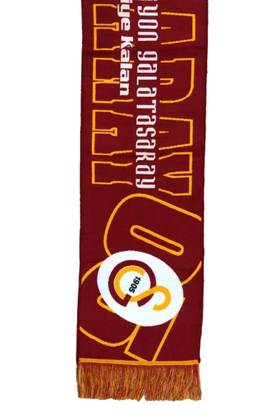 Galatasaray Orijinal Lisanslı Akrilik Şampiyon Galatasaray Atkı Aslan Baskılı Ahşap Kutulu - 4