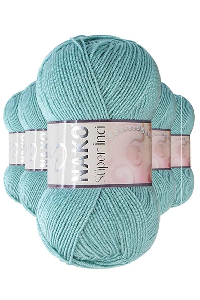 5 Adet Süper İnci El Örgü İpi 100 gr Mint Yeşili 2524 ürün görseli