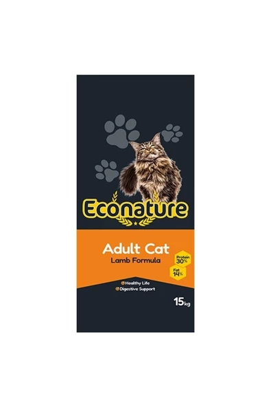 Econature Kuzu Etli Yetişkin Kedi Maması 15 kg