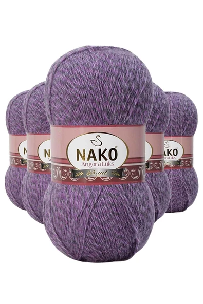 5 Adet Angora Lüks El Örgü İpi Lila Muline 21360 ürün görseli