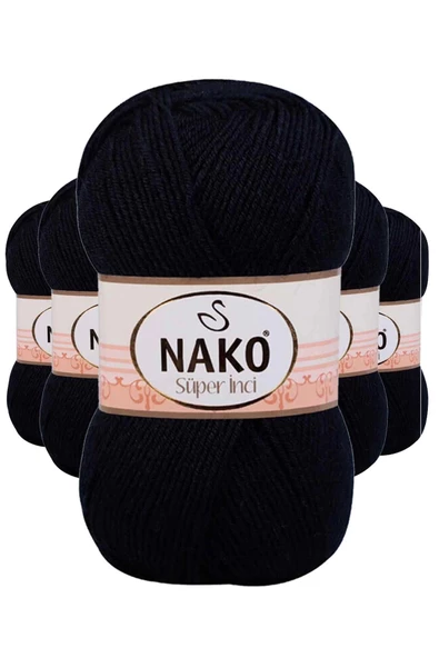 5 Adet Süper İnci El Örgü İpi 100 gr Lacivert 3088 ürün görseli