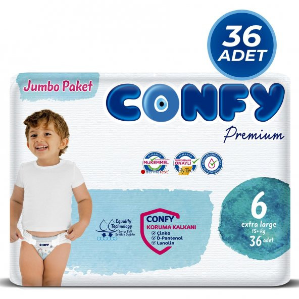Confy Premium Bebek Bezi 6 Numara XLarge 36 Adet