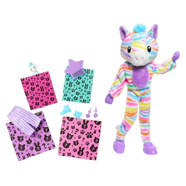 Barbie Cutie Reveal Rüya Renkler Serisi Zebra Doll HRK37-HRK39 - 4