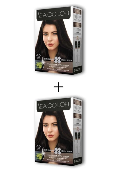 2X2 Tüp Krem Saç Boyası Seti Kahve No:4.0 ürün görseli