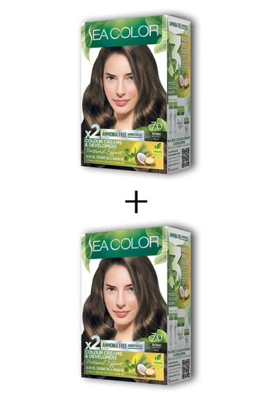 2X2 Tüp Krem Saç Boyası Seti Kumral No:7.0 ürün görseli