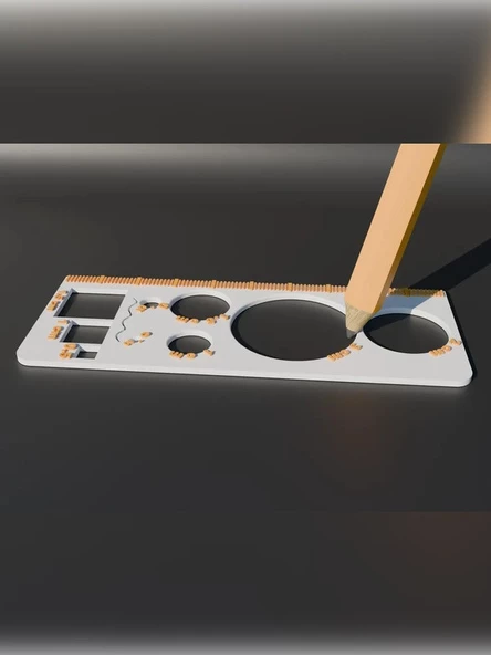 Şekilli Cetvel Çizim,Tasarım,Punch,Kırkyama,Mefruşat Dikiş Kolaylaştırıcı - 2