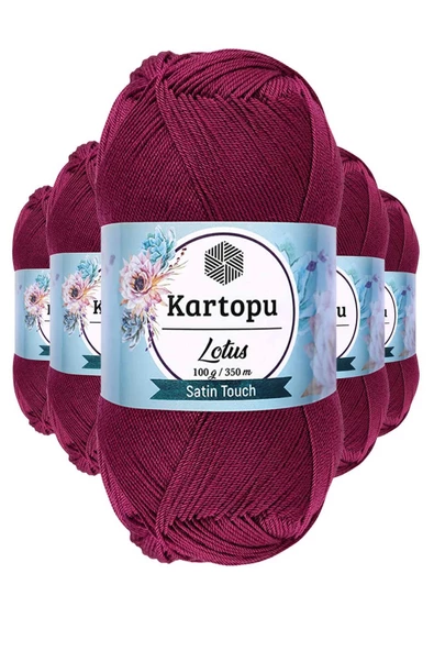 5 Adet Lotus Bikini Büstiyer Bluz Örgü İpi  K747 Mürdüm ürün görseli