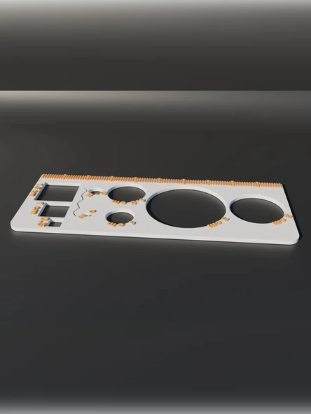 Şekilli Cetvel Çizim,Tasarım,Punch,Kırkyama,Mefruşat Dikiş Kolaylaştırıcı - 4