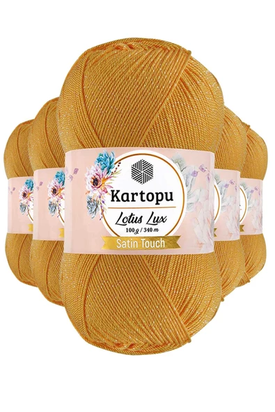 5 Adet Lotus Lux Bikini Büstiyer Bluz Simli Örgü İpi K318 Koyu Sarı ürün görseli