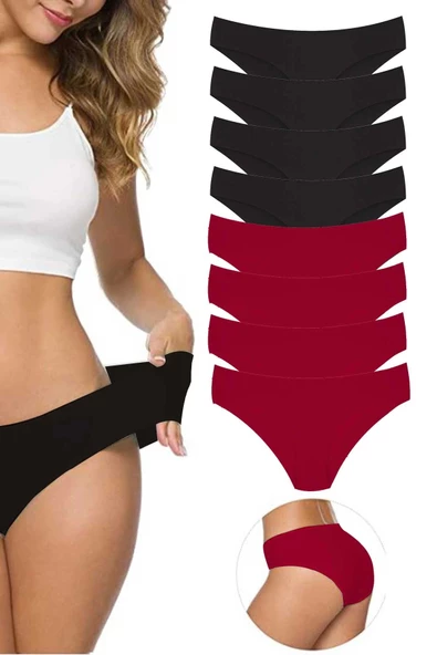 8 Adet Kadın Dikişsiz Lazer Kesim Esnek İz yapmayan Külot S4 ürün görseli