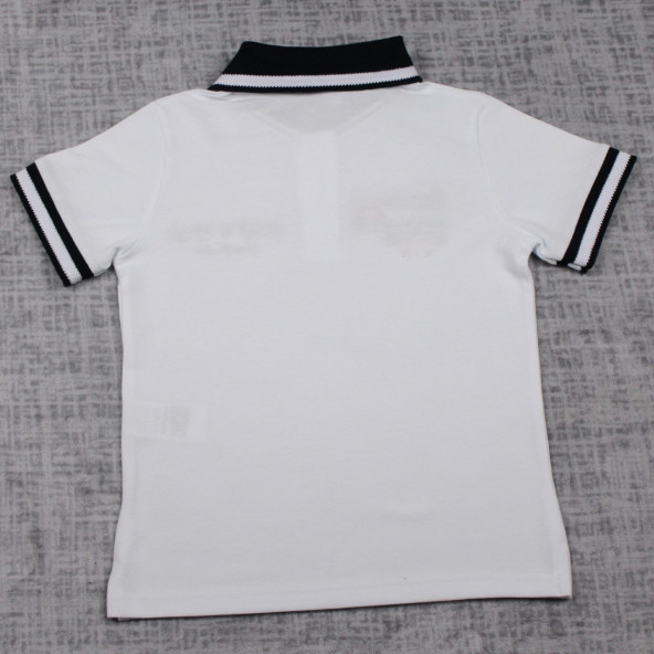 North Star Fashion Polo Yaka Erkek Çocuk T-Shirt Beyaz - 3