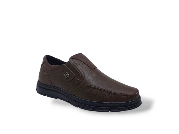 Zerhan 782 Erkek Koyu Kahve Hakiki Deri Kalın Taban Ayakkabı - Resim 2