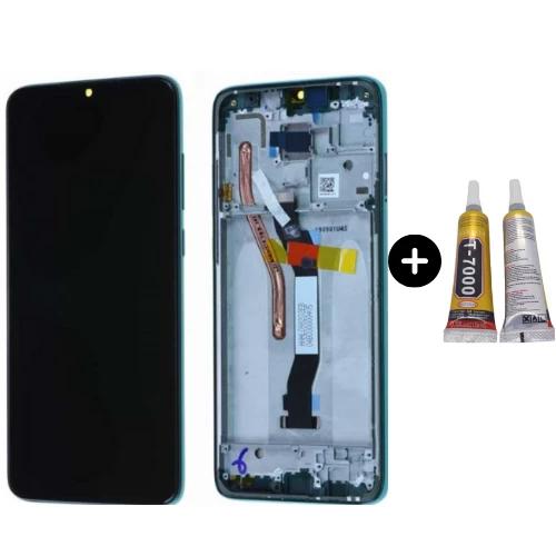 Redmi Note 8 Pro Uyumlu Servis Çıtalı Lcd Ekran Dokunmatik Yeşil + B7000