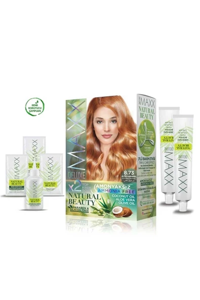 Natural Beauty Amonyaksız Saç Boyası 8.73 Altın Karamel - Resim 2