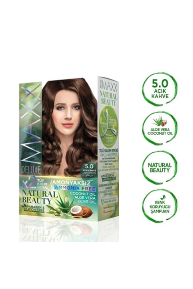 Natural Beauty Amonyaksız Saç Boyası 5.0 Açık Kahve - Resim 3
