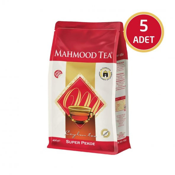 Mahmood Tea Super Pekoe Poşet 400 Gr x 5 Adet