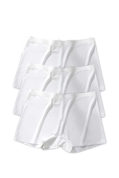 3 Adet Kadın Dikişsiz Görünmez İz Yapmaz Mini Şort Boxer Beyaz - Resim 2