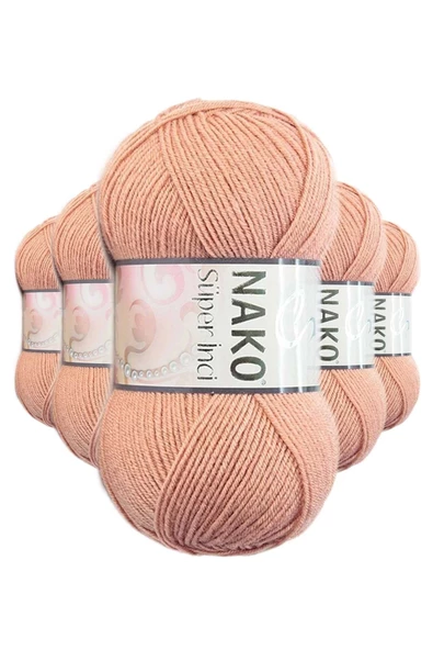 5 Adet Süper İnci El Örgü İpi 100 gr Badem İçi 11071 ürün görseli