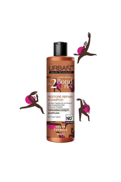 Urban Care No.2 Bond Plex Restore Repair Yıpranma Karşıtı Saç Bakım Şampuanı 350 ml - Sülfatsız - Resim 4
