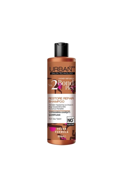 Urban Care No.2 Bond Plex Restore Repair Yıpranma Karşıtı Saç Bakım Şampuanı 350 ml - Sülfatsız - Resim 3