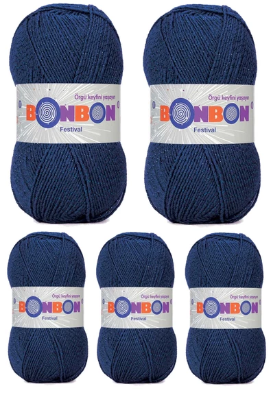 5 Adet Festival Simli Örgü İpi Yünü Renk No:488 ürün görseli