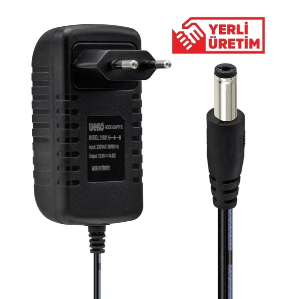 Ayt Weko 12.6 Volt 1 Amper 5.5x2.5 Uçlu Yerli Üretim Şarjlı Matkap Adaptörü Şarj Cihazı Aleti - 4