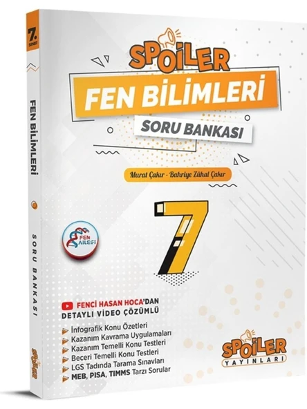 Spoiler Yayınları 7. Sınıf Fen Bilimleri Spoiler Soru Bankası