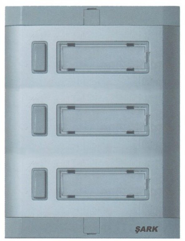 Aluminyum 3lü Zil Butonu Işıksız Hpsiz Yenişark