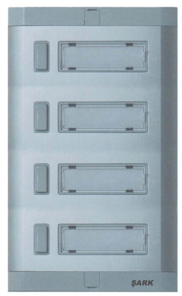 Aluminyum 4lü Zil Butonu Işıksız Hpsiz Yenişark