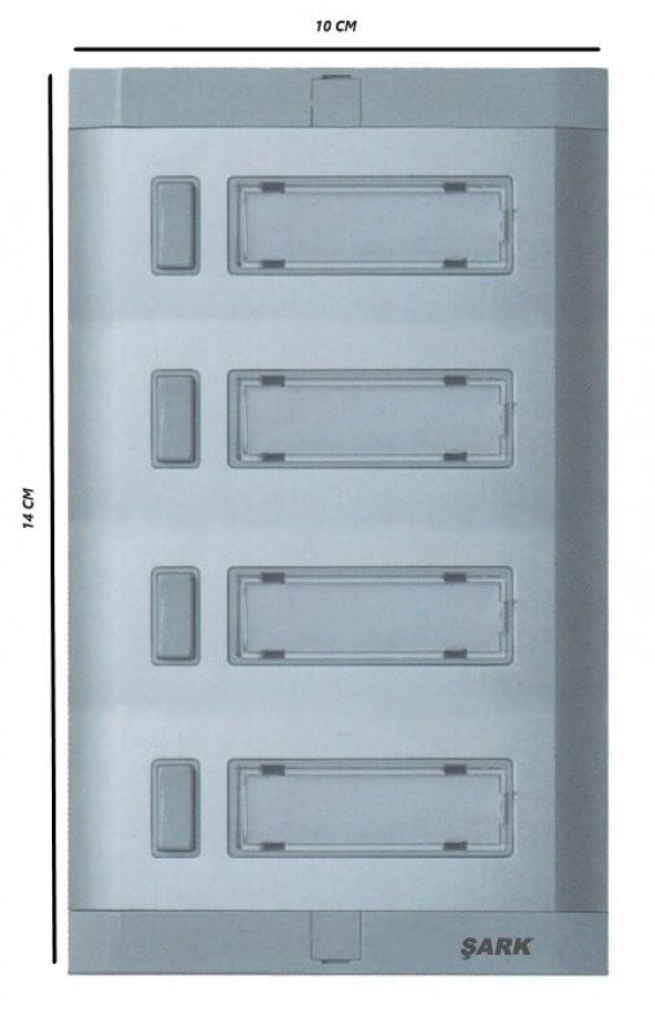 Aluminyum 4lü Zil Butonu Işıksız Hpsiz Yenişark - 2