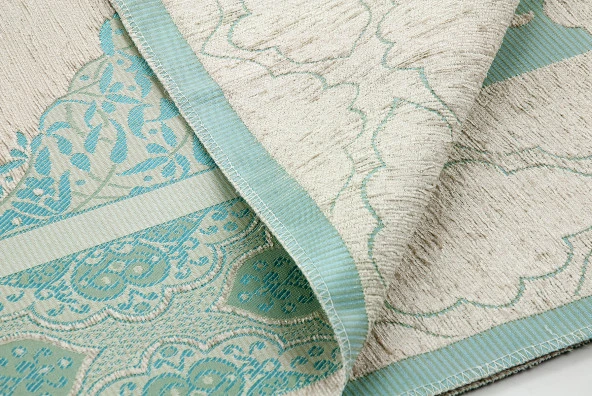 Lüks Açık Renk Osmanlı Şönil Seccade Tesbih Hediyeli Turkuaz - Resim 3