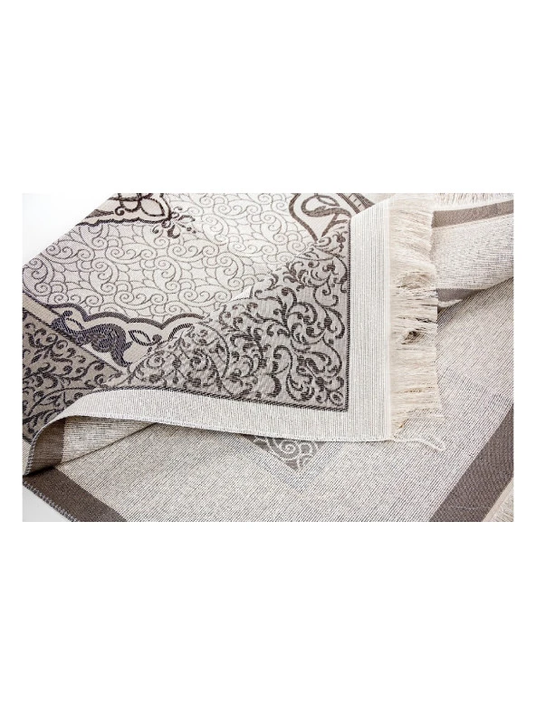 Lüks Açık Renk Osmanlı Tafta Seccade - 0210 - Kahverengi Renk - Resim 3