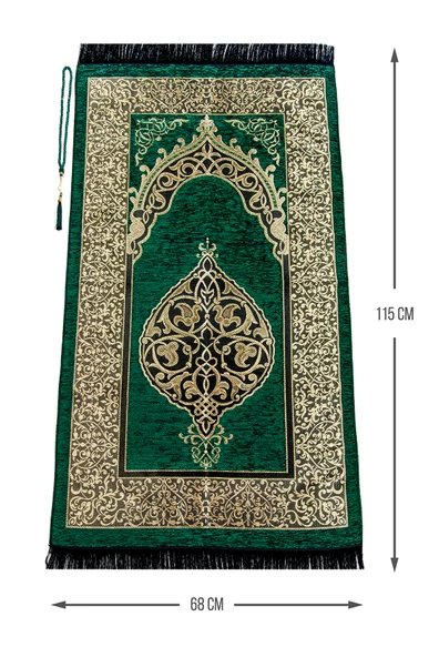 Tek Parça Namaz Elbisesi - Seccade - Tesbih - İbadet Seti - Haki - 7