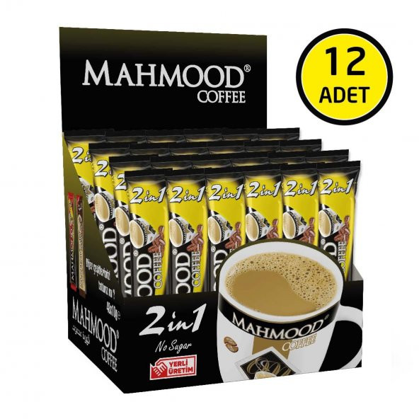 Mahmood Coffee 2si1 arada 48 adet x12 Paket (1 Koli)