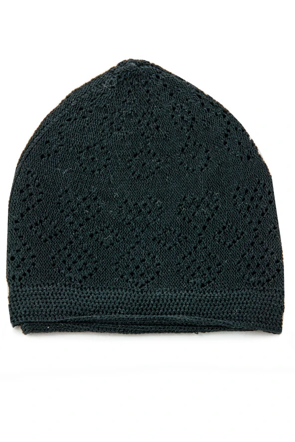 Mercan Namaz Takkesi Siyah 12 Adet - Resim 4