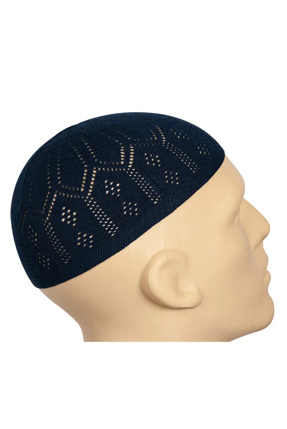 Mercan Namaz Takkesi Lacivert 12 Adet - Resim 7