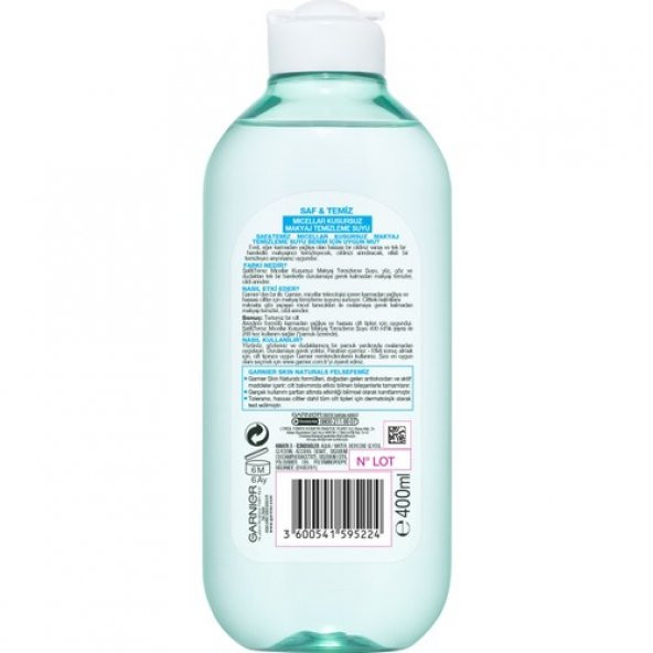 Garnier Saf & Temiz Kusursuz Makyaj Temizleme Suyu 400 ml - 8