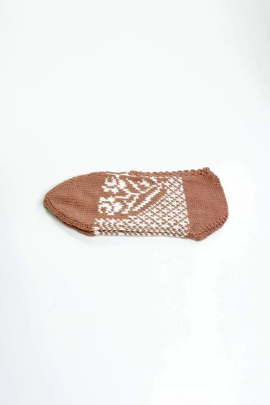 2 Çift El Örgüsü Kışlık Şık Kadın Yün Patik Set 9 - 2