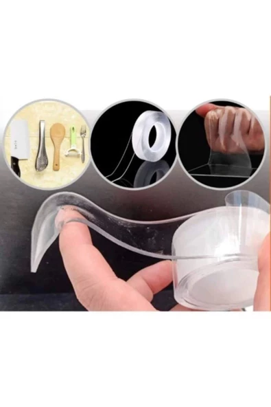 Çift Taraflı Akrilik Silikon Bant Yüksek Mukavemetli 18mm x 2 metre - Resim 6