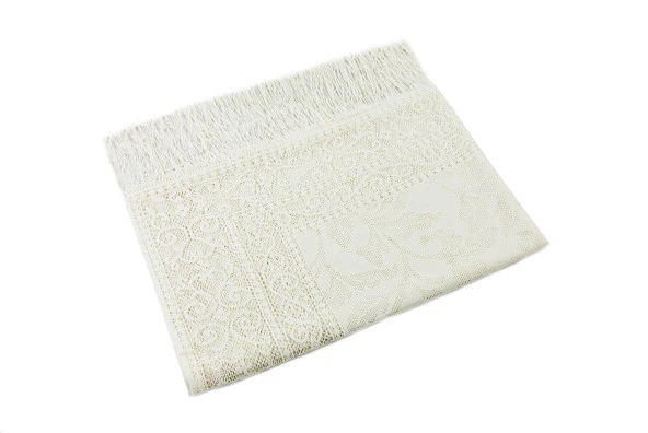 Anneler Gününe Özel Silindir Kutulu Set - İnci Tesbihli - Tül Şal - Krem Renk - Resim 6