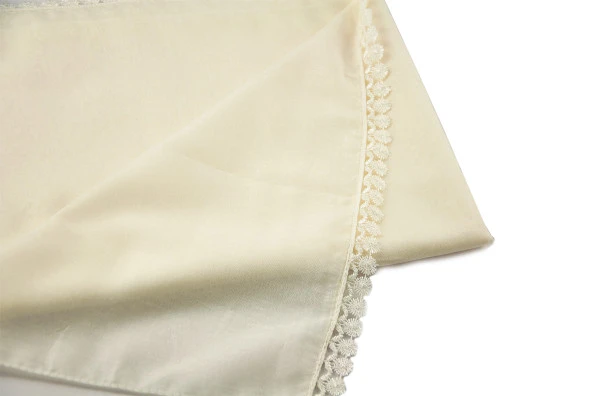 Anneler Gününe Özel Silindir Kutulu Set - İnci Tesbihli - Pamuklu Desenli Fistolu Mevlid Örtülü - Krem Renk - Resim 4