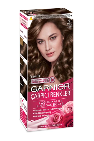 Garnıer Çarpıcı Renkler Krem Saç Boyası 5.0 Parlak Açık kahve