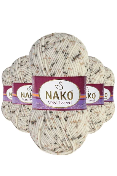 5 Adet Vega Tweed Premium Akrilik El Örgü İpi Yünü No: 35017 ürün görseli